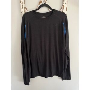 Paradox Men's Large Dark Gray and Blue Long Sleeve Shirt‎ Size XL